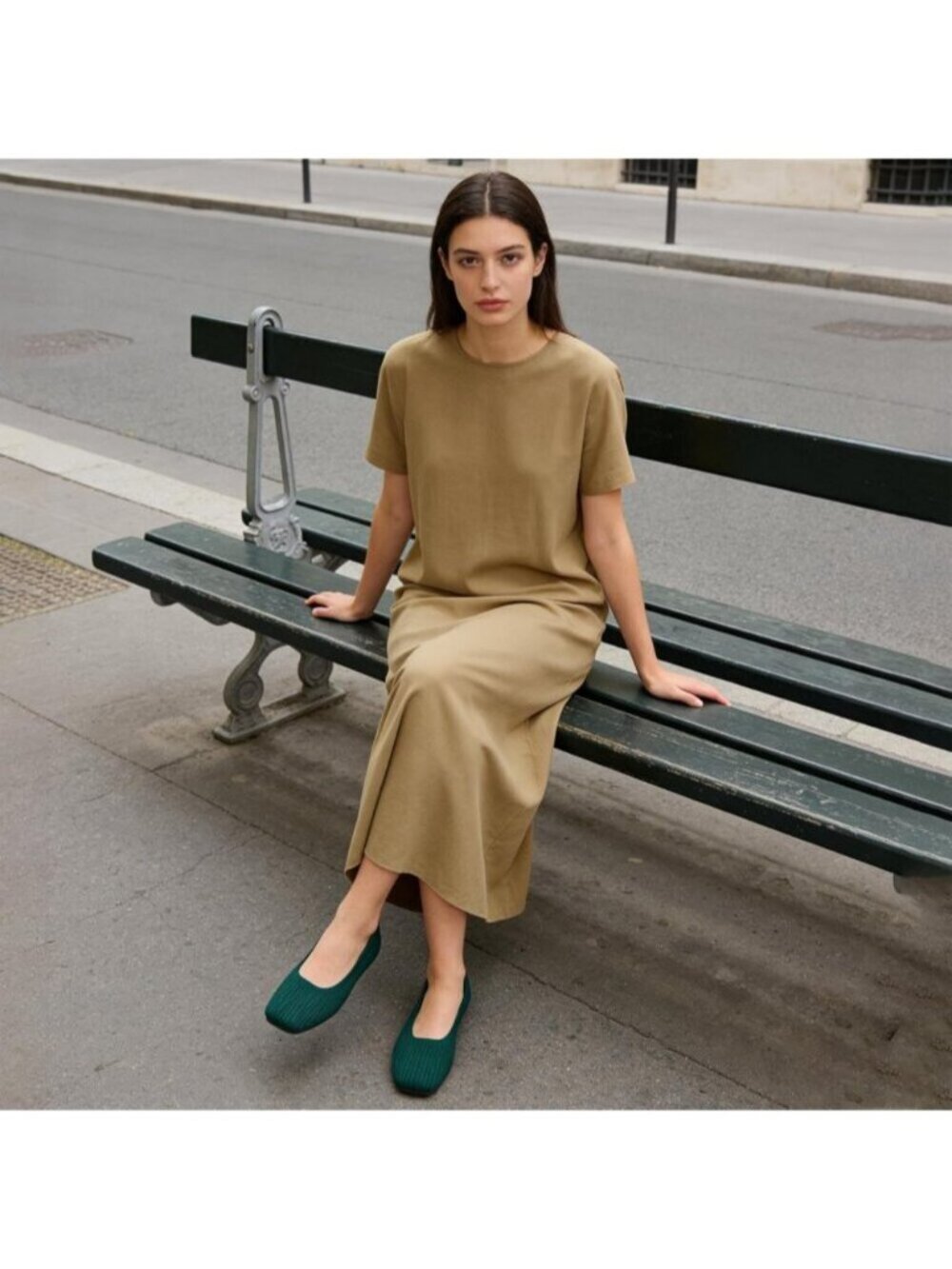 〽️Women's Dark Green Square Toe Casual Ballet Flats Business Shoes Comfortable